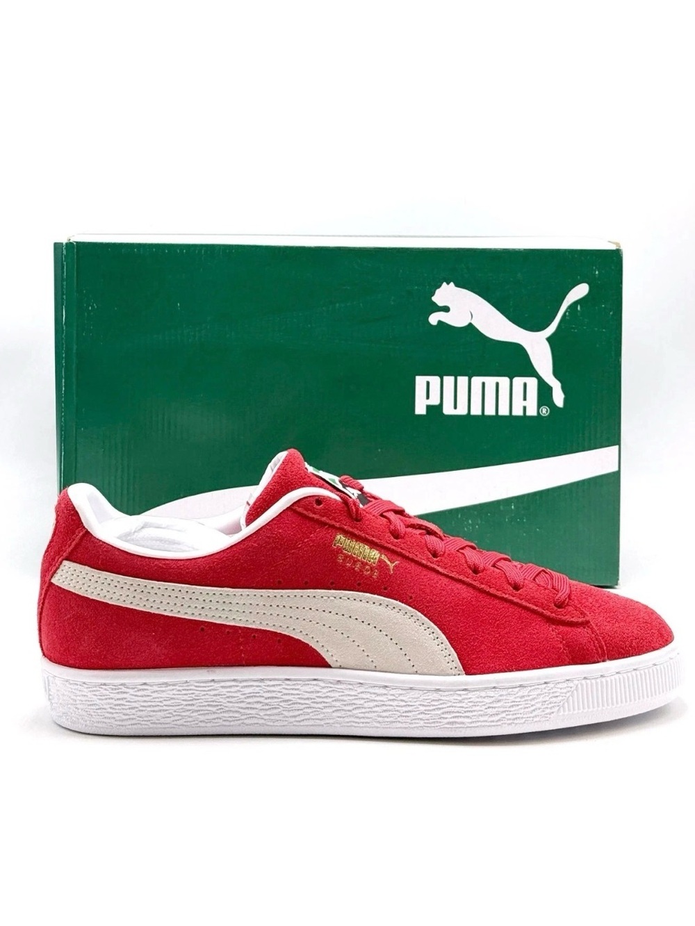 MENS Puma Suede Classic XXI Shoes Sneakers HIGH RISK RED 374915 02 Sz 11.5